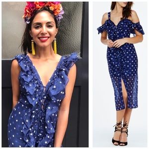NEW Alice McCall Off Shoulder Ruffle Midi Dress Summer Bohemian Wedding